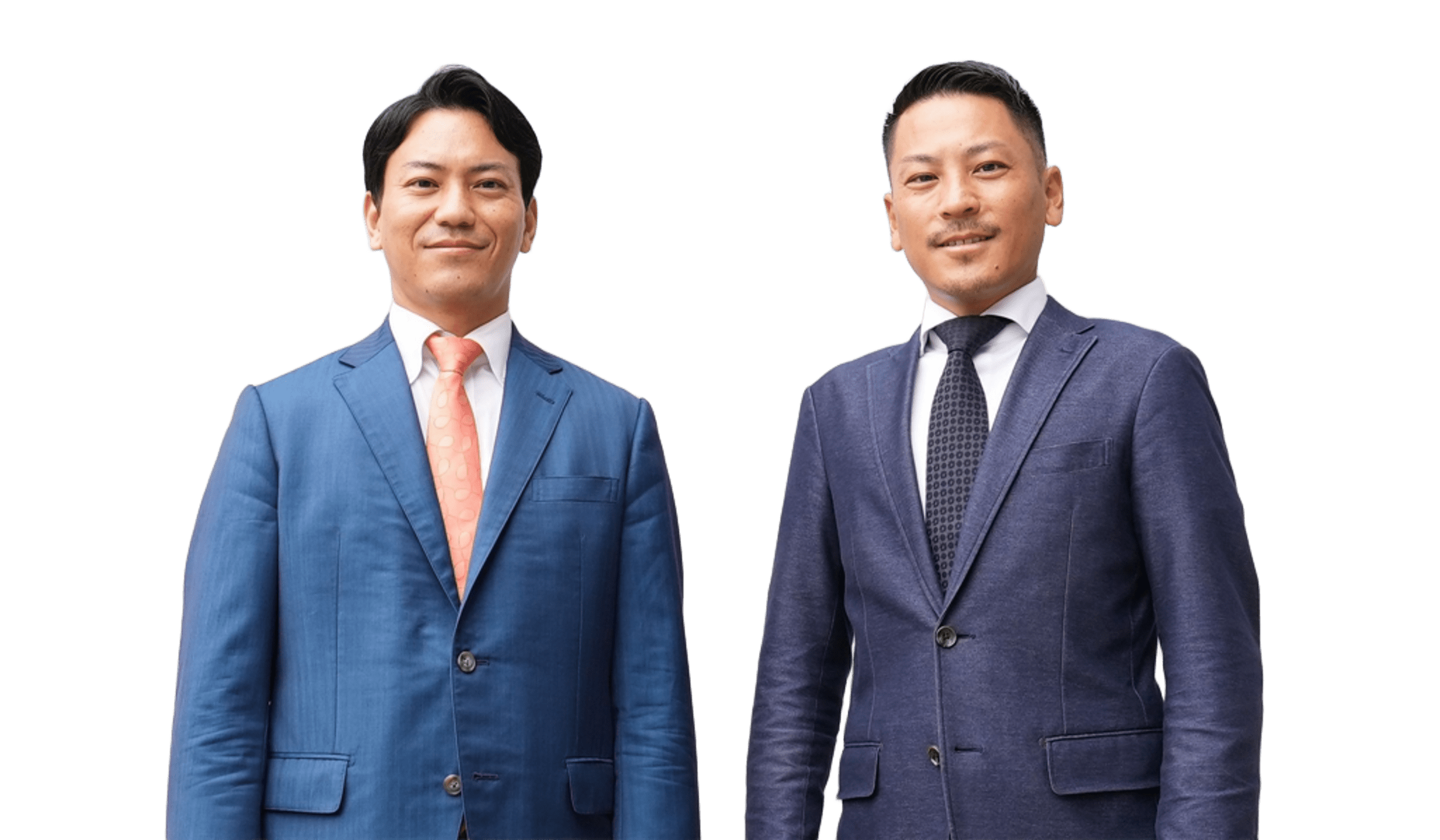代表取締役社長 山城真志 と 副代表取締役 山城隆史